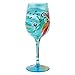 Enesco Designs by Lolita “Mermaid” Hand-painted Artisan Wine Glass, 15 oz