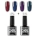 MICHEYGel Gel Nail Polish Set with Matte Top Coat and No Wipe Top Coat, Set of 6