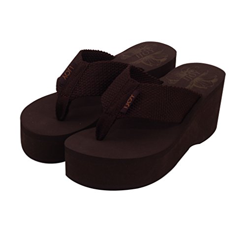 TS Womens Comfort Wedge Thong Flip Flops