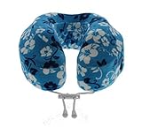 Cabeau Evolution Memory Foam Travel Pillow - The Best Neck Pillow with 360 Head & Neck Support, Blue Tropic