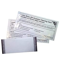 Lucky Stripe Bill Acceptor Cleaning Cards w/Miracle