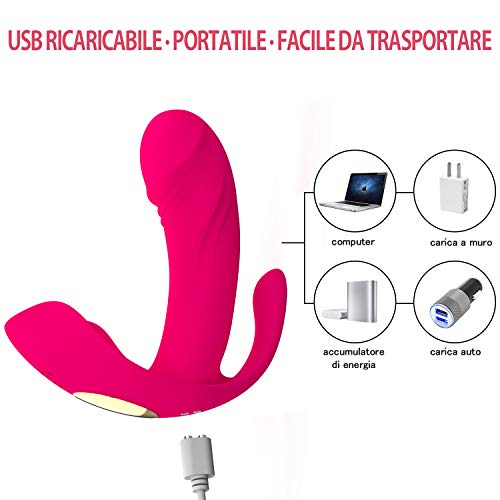Vibratori-Sessuali-per-Donna-Massaggiatore-per-Donna-100-Impermeabile-e-Ricaricabile-USB-Portatile-e-Wireless-12-Modalita-di-Massaggio