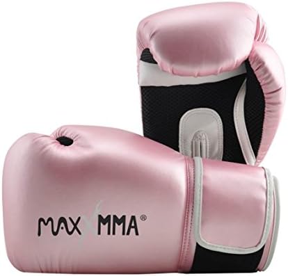 MaxxMMA Pro Style Boxing Gloves (Rose Gold, 10 oz.)
