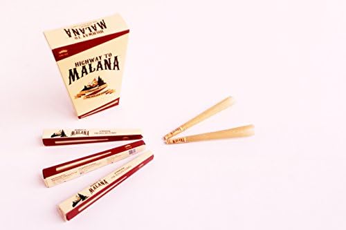 Highway to Malana Unbleached Paper Pre Rolled Smoking Cones, Brown (Pack of 20)