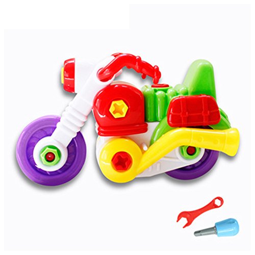 Kids Baby Early Learning Airplane Disassembly Assembly Puzzle Educational Toys Motorcycle 1Pc - Thumbnail 5
