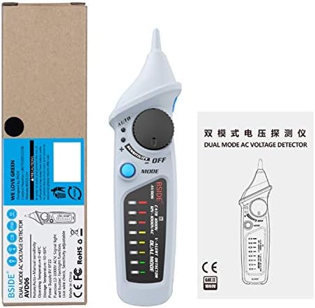 Ywlanlantrading Non-Contact Voltage Tester Electric AC Voltage Detector 12V-1000V Auto/Manual Mode AVD06 (Color : Gray)