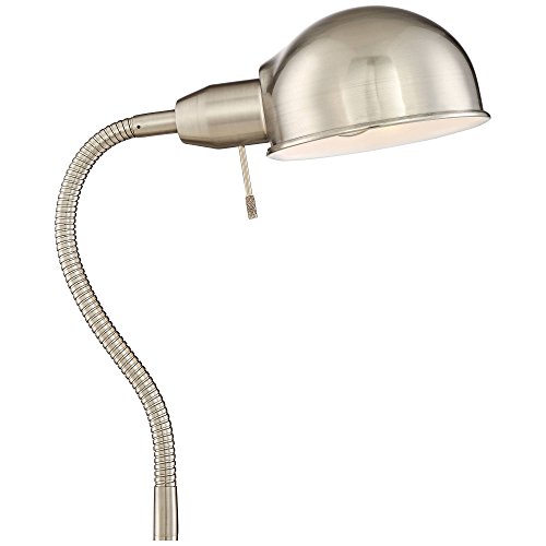 Ridley Satin Nickel Gooseneck Floor Lamp (736101803232)