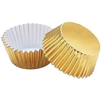 Warm party 0 Foil Baking Cups Cupcake Liners, Standard Sized, 200 Count (Gold),