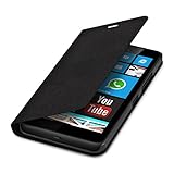 kwmobile Case for Microsoft Lumia 640 XL - Book Style Flip Folio Slim Wallet Cover with Stand Feature - Black