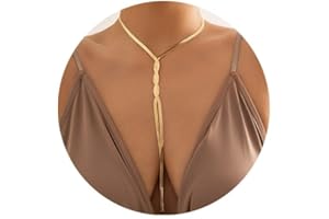 IFKM Long Gold Necklace for Women Dainty Lariat Gold Necklaces 14k Gold Plated Twist Snake Chain Y Necklace Simple Charm Trendy Jewelry Women Girls Gifts