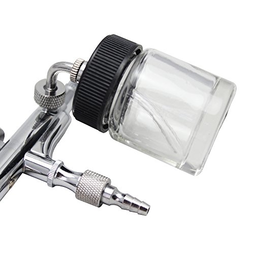 OHPIR Airbrush Kit with Mini Air Compressor & Bag & Cleaning Tools for Model Paint Cosmetics Tanning Tattoo (Black)