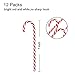 Candy Cane Hanging Ornaments 7 Inches 12Pc Red White Christmas Ornament