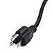 ClearMax 15 Feet Universal Power Cord Replacement, 18AWG AC Power Cable, 3 Prong Extension Cord for PC or Monitor, UL Approved, Black