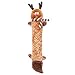 ZippyPaws - Jigglerz Holiday Tough No Stuffing Squeaky Plush Dog Toy with Crinkle Head and Tail - Reindeer