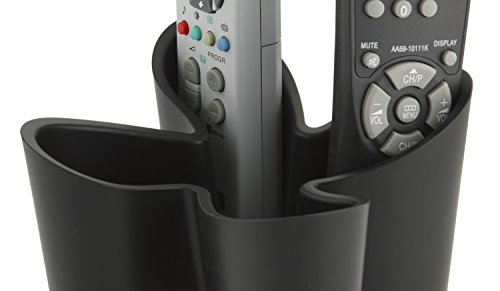 j-me Cozy Remote Control Tidy Remote Holder and TV Remote Organizer (Black) - Holds up to Four Remote Controls Non-Slip Rubber - Perfect for End Table or Nightstand - Thumbnail 3