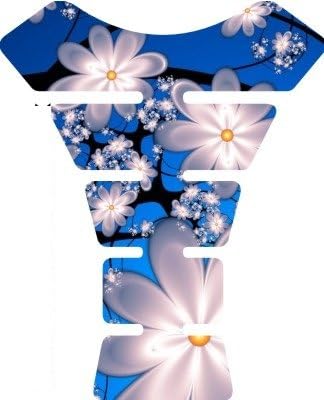 Motorcycle flower 2 Sportbike Tank Pad Protector Decal guard sticker