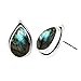 Natural Amethyst Labradorite Garnet Moonstone Lapis Malachite Silver Plated Stud Earrings for Women - Trendy Light Weight Earrings - Birthstones Jewelry Christmas Gifts for Her