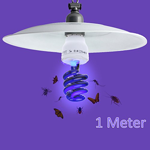 LIYUDL E27 20 Watt Spiral Energy Saving CFL Light Bulb Ultra Violet UV Blacklight Blue 220V