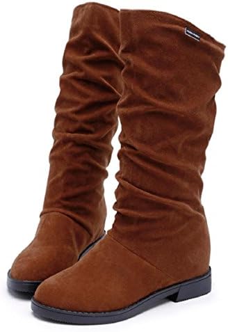 Winter Boots, ✽ANGLIN✽ Women Autumn Winter Sweet Stylish Flat Snow Boots (4.5, Brown)