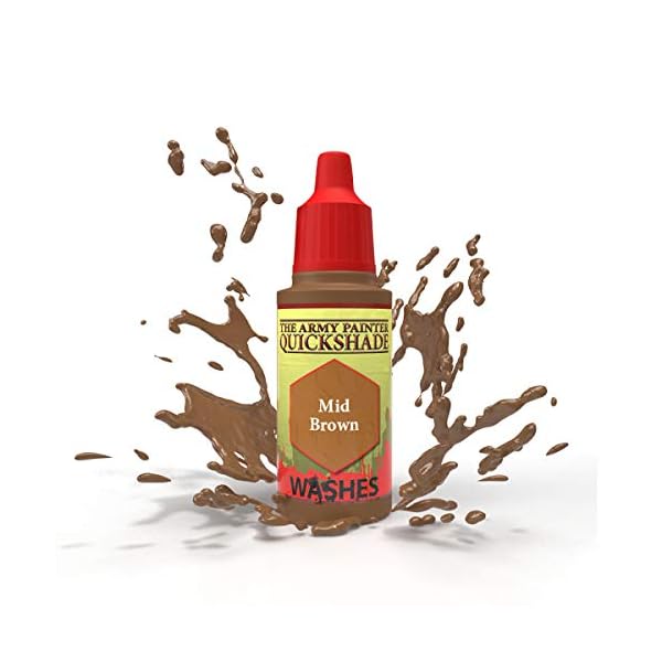 The Army Painter | Warpaint | Mid Brown | Acrylic Non-Toxic Heavily Pigmented Water Based Paint for Tabletop Roleplaying, Boardgames, and Wargames Miniature Model Painting