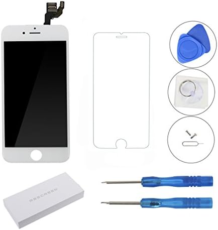 Hoyoki Screen replacement Kit for iphone 6 (4.7 Inch) LCD &amp; Touch Screen Digitizer Full Assembly Replacement with Facing Proximity Sensor, Ear Speaker, Front Camera, Repair Tools (iPhone 6 White)