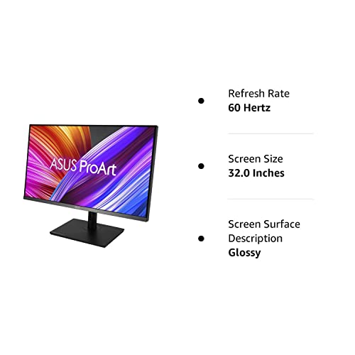 ASUS ProArt Display 32” 4K HDR Computer Monitor (PA32UCRK) IPS, 1000nits, ΔE
