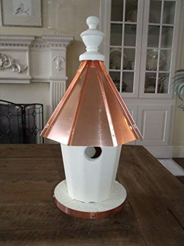Amazon Com Single Hole Bird House With Copper Top Amish Made In