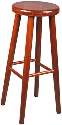 Bar stool wooden chair brand new beech solid wood bar pub new 2,4 ft (72 cm) (cherry)
