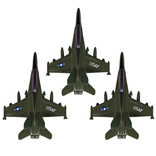 Narwhal Novelties Die Cast Pullback Fighter Jet Collection; (12) Toy Airplanes Per Order