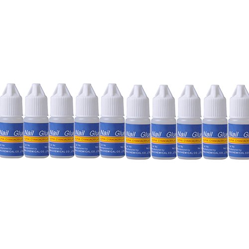 Buyanputra 10pcs Nails Decoration Tools Nail Glue Use for Rhinestones Nail Stickers False Tips,3g - Thumbnail 4