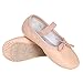 Stelle Ballet Shoes for Girls Toddler Genuine Leather Ballet Dance Slippers for Toddler/Little/Big Kids/Boys(7MT,Ballet Pink,with Tie)