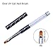 Ycyan 4Pcs UV Gel Nail Brush Set Rhinestone Handle Gel Polish Nail Art Design Brushes Nail Ombre Brush Professional Nail Art Tools