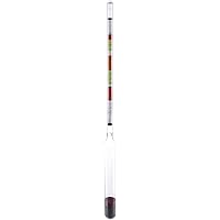 QWORK Hydrometer, Triple Scale Set for Home-Brew Beer and Wine, 1 Pack