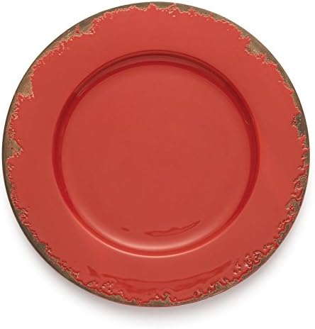 Arte Italica Scavo Charger Plate, Red