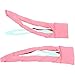 Elegant Pink 6 Ribbon Clips Gift Set - Grippingly Classy Snap Clip for Girls and Women - Best for Silky, Fine, Thin or Thick Hair - Holds Style Without Tearing or Pulling
