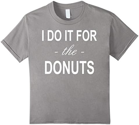 Kids Crew Neck T-shirt| I Do It Donuts 4 Slate