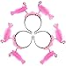 Flamingo Headbands (3-Pack) Pink Feather Costume Party Supplies for Girls, Teens, Women | Classroom, Birthday, Event, or Bachelorette Favors | Fun, Colorful, Reusable