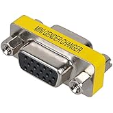 axGear VGA Gender Changer Female to Female SVGA 15 Pin F/F Adapter Coupler