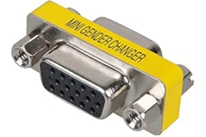 axGear VGA Gender Changer Female to Female SVGA 15 Pin F/F Adapter Coupler