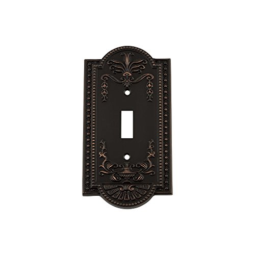 Nostalgic Warehouse 719638 Meadows Switch Plate with Single Toggle, Timeless Bronze