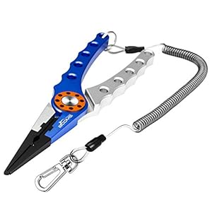 Booms Fishing X1 Aluminum Fishing Pliers Saltwater, Surf Fishing Tackle Kit, Fishing Multitool Hook Remover Braided…