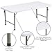 Flash Furniture 3.97-Foot Kid's Granite White Plastic Folding Table