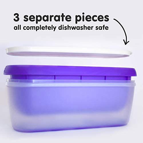 SUMO Homemade Ice Cream Containers: Insulated Tub. Dishwasher Safe. 1.5 Quart (1-Pack, Purple)