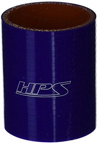 HPS HTSC-200-BLUE Silicone High Temperature 4-ply Reinforced Straight Coupler Hose, 100 PSI Maximum Pressure, 3" Length, 2" ID, Blue
