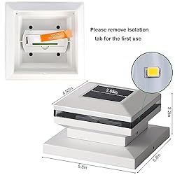 Dynaming 6 Pack Solar Post Lights, Outdoor