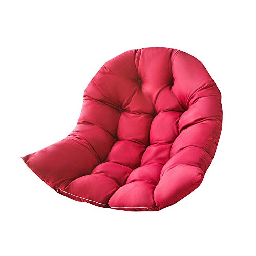 DKIEI Dicker Schaukelstuhl Ei Stuhl Kissen Hängesessel Relaxsessel Pads für Indoor Outdoor, Weinrot