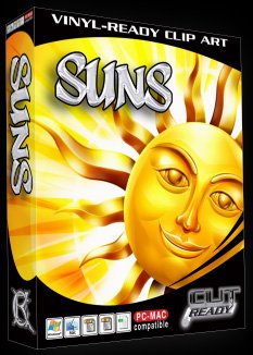image for Cut Ready Clipart Sun Suns Vector Clipart Vinyl Cutter Slgn Design Art