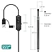 ZEUUE USB Ear Cleaning Endoscope,3 in 1 Borescope Inspection Camera Waterproof Visual Earpick with 6 Adjustable Led Earwax Clear Remover Tool for OTG Android Micro USB,PC (3in1)