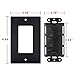 VCE Brush Wall Plate 5-Pack, Cable Pass Through Insert for Wires, Single Gang Cable Access Strap, Wall Socket for HDTV, Home Theater Systems - Black