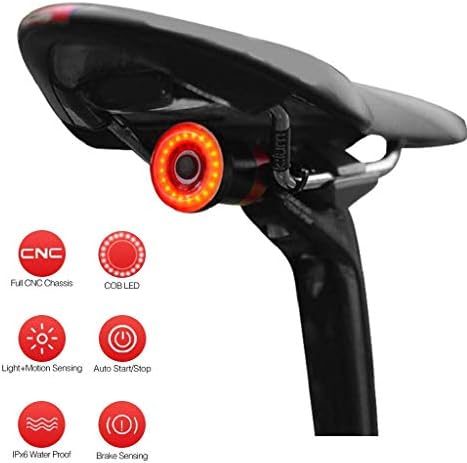 PONOBO Smart Bike Tail Light Ultra Bright,Auto On/Off,Brake Sensing,USB Rechargeable,IPX6 Waterproof,High Intensity Rear LED Accessories Fits On Any Road Bikes,Easy to Install